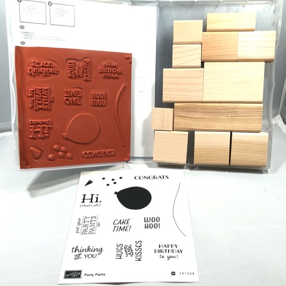 Stampin’ Up! PARTY PANTS Stamp Set with 12 stamps. Item 141324 - Picture 4 of 5